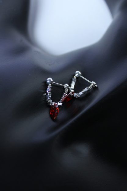 Red Zircon Earring - 图片 2